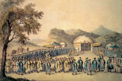 The Approach of the Emperor of China to his Tent in Tartary to Receive the British Ambassador, George, 1st Earl Macartney by William Alexander